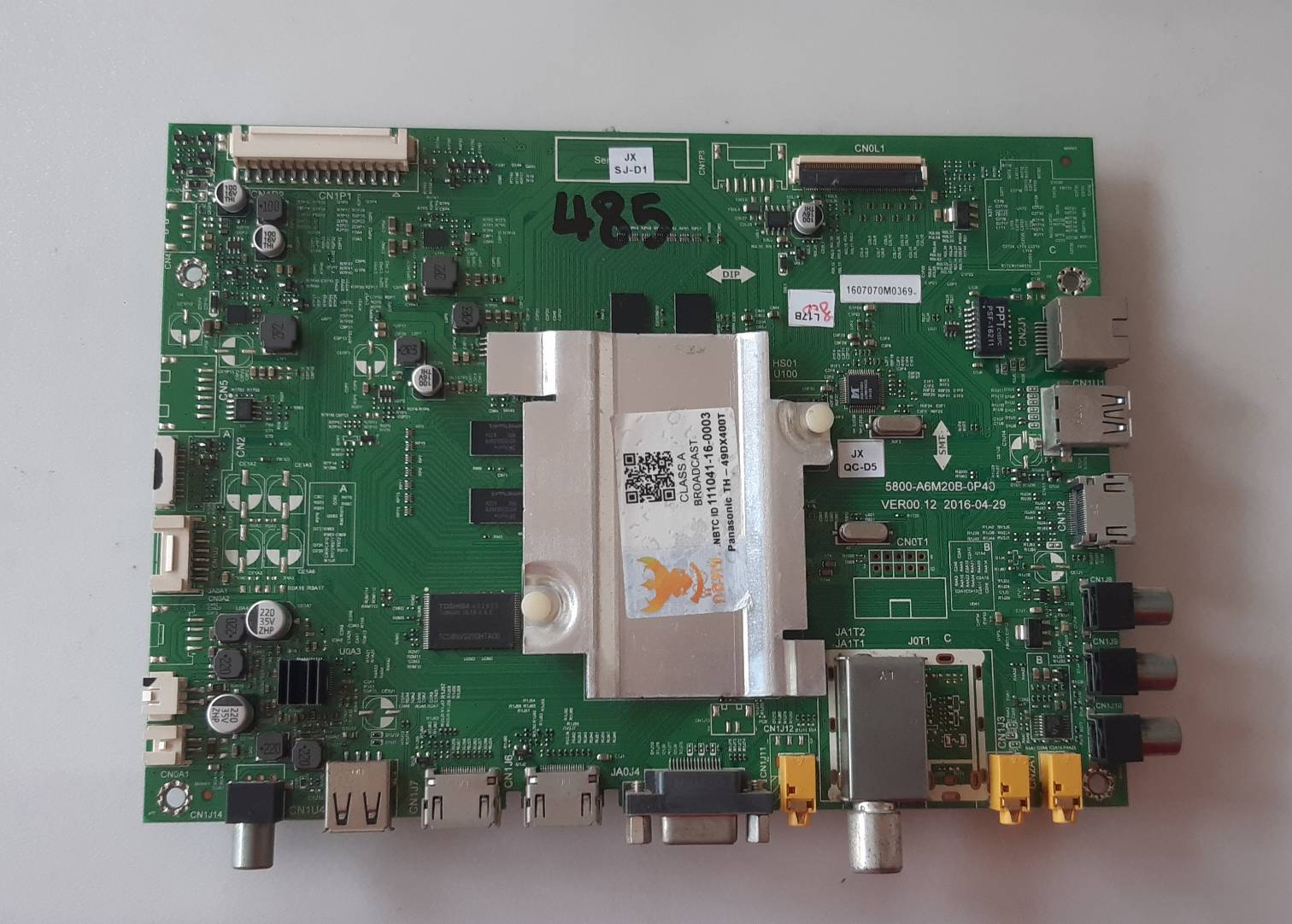 อันที่ 485 Panasonic TH-49DX400T ซีสเตร็ม 5800-A6M20B-0P40 ดีเทสแล้ว