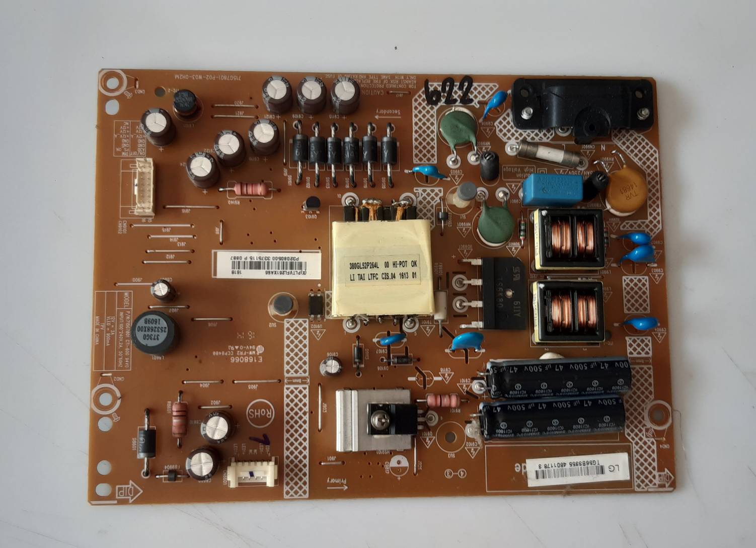 อันที่ 622 LG 32LH500D ซัฟฟลาย 715G7801-P02-W03-0H2M ดีเทสแล้ว