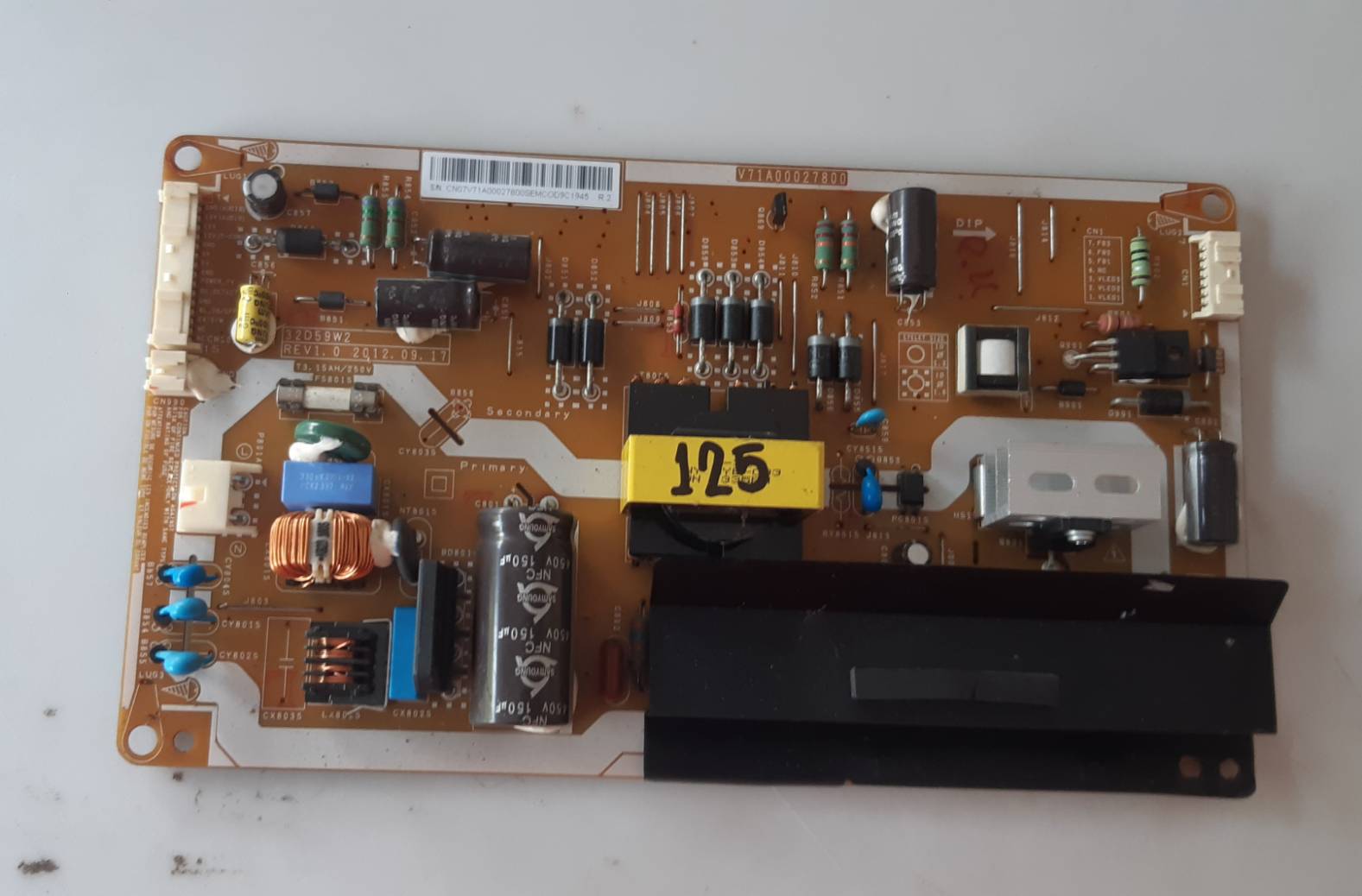 อันที่ 125 TOSHIBA 32P2300VT ซัฟฟลาย V71A00027800 ดีเทสแล้ว