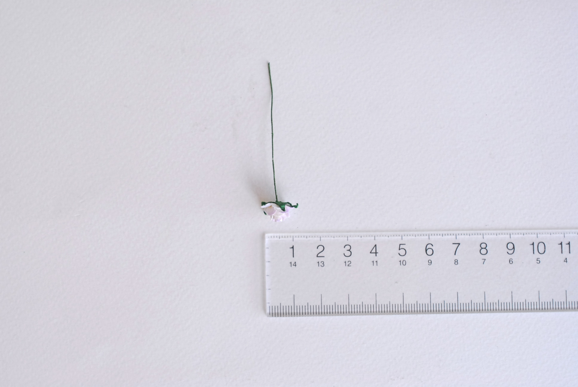 ดอกไม้กระดาษสา ดอกกุหลาบกระดาษ สำหรับตกแต่งของชำร่วย ดอกกุหลาบ ดอกกุหลาบสีแดง กระดาษสา สีม่วงอ่อนปัดขาวขนาด 1 cm. จำนวน 100 ดอก/1 ถุง