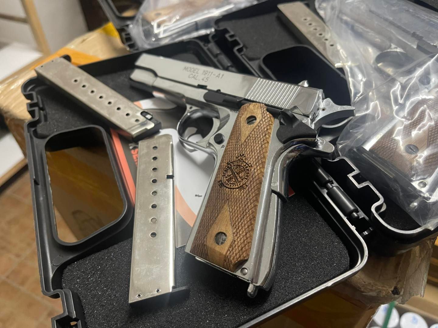 AKSA COLT 1911 ลาย Spring Field สีเงินเงา