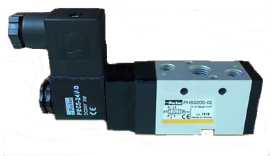 Parker Solenoid valve PHS-Serie 5/2 Single Coil คอล์ยเดี่ยว Double Coil ไฟ 24DC AC 110V 220V Pressure 1-9 bar(kg/cm2) 135 psi Temp -5-60Cmin ส่งฟรีทั่วประเทศ