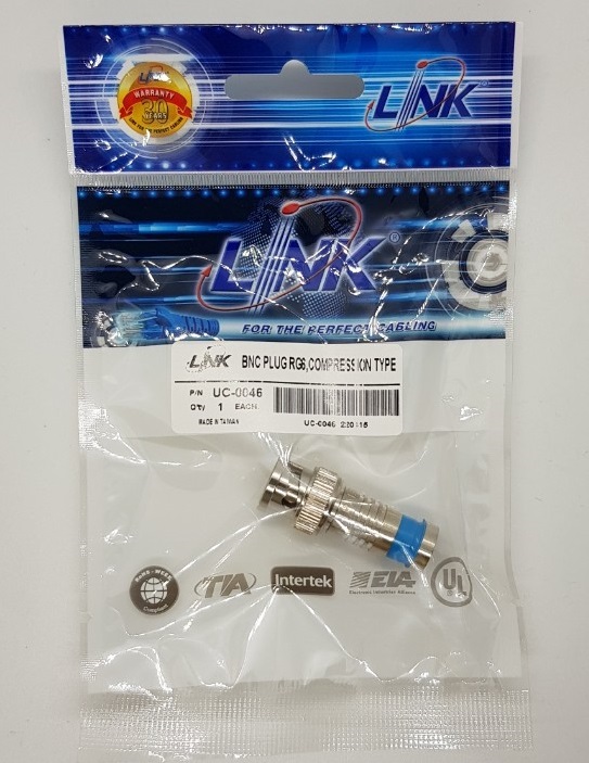 LINK UC-0046 BNC PLUG RG6 แบบอัด