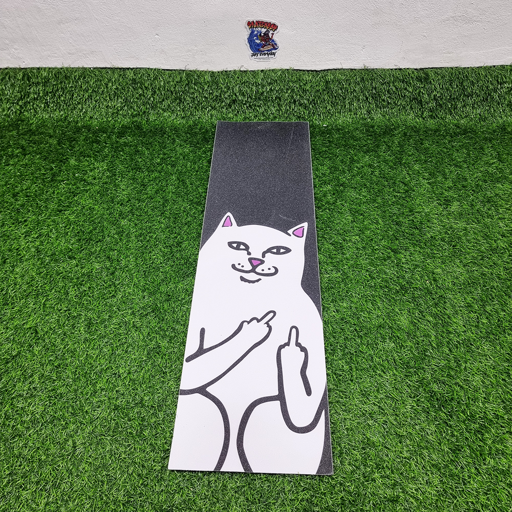 [0304] สติ๊กเกอร์กระดาษทราย ลายแมวในท่าต่างๆ ขนาด 83x24cm street skateboard Grip tape