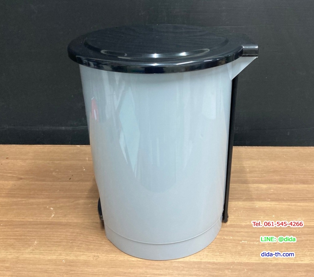 ถังขยะเท้าเหยียบ ทรงกลม 12 ลิตร
