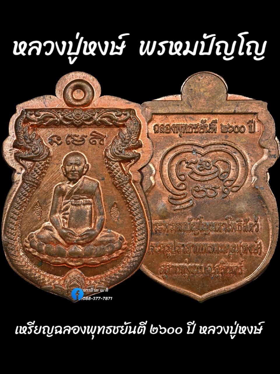 เหรียญฉลองพุทธชยันตี ๒๖๐๐ ปี หลวงปู่หงษ์ พรหมปัญโญ