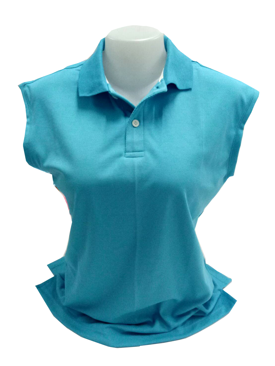 เสื้อโปโล แขนกุด สีฟ้า