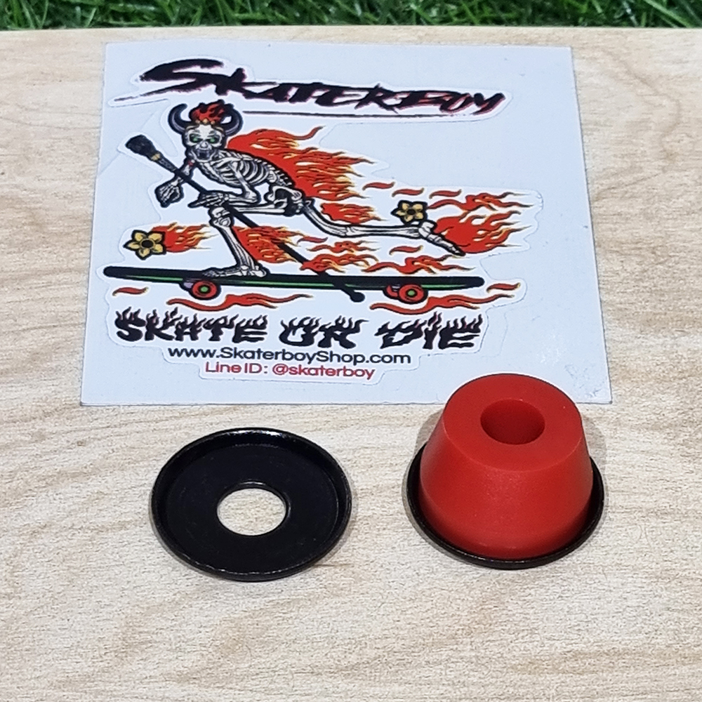 [0312] ชามแต่งรองบูชชิ่ง สเก็ตบอร์ด หัวบาน แก้ยางปริ้น ชุบสีอโนไดซ์ โคน บาเรล