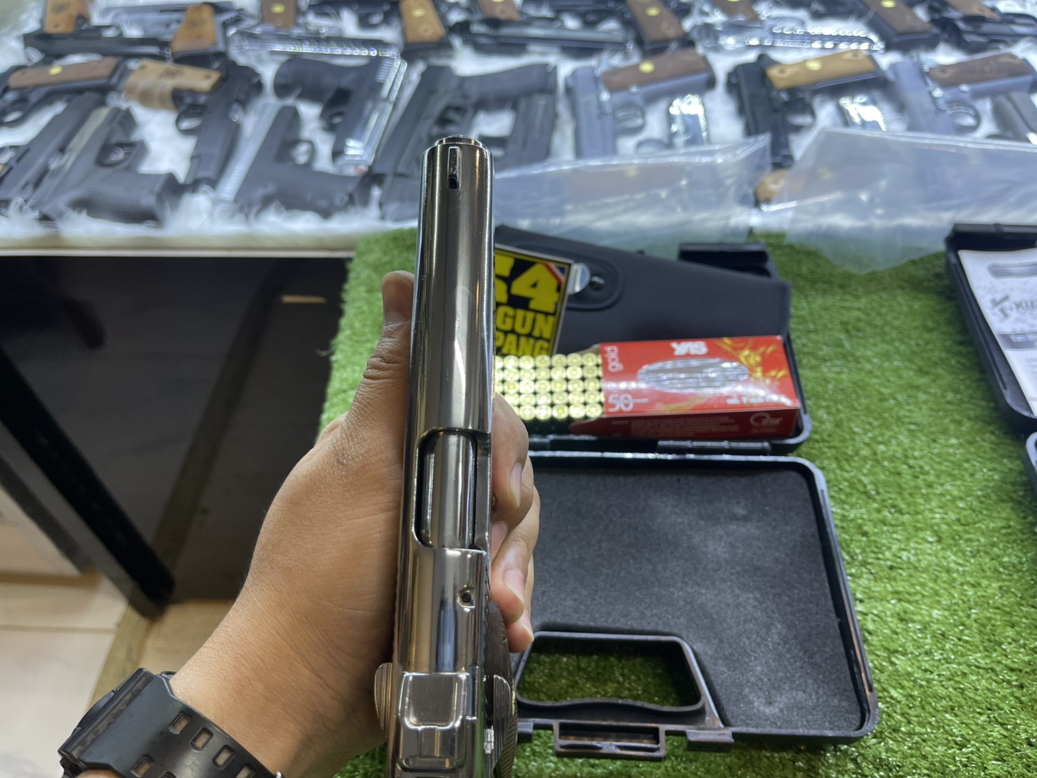 KUZEY M1911 ลาย Series 80 ลำกล้อง 5" เงินเงา