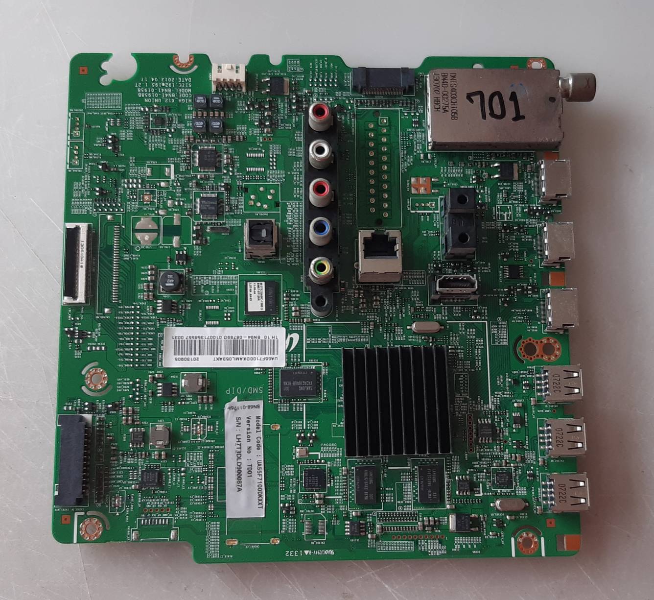 อันที่ 701 Samsung UA55F7100 ซีสเตร็ม BN41-01958B BN94-06789D ดีเทสแล้ว