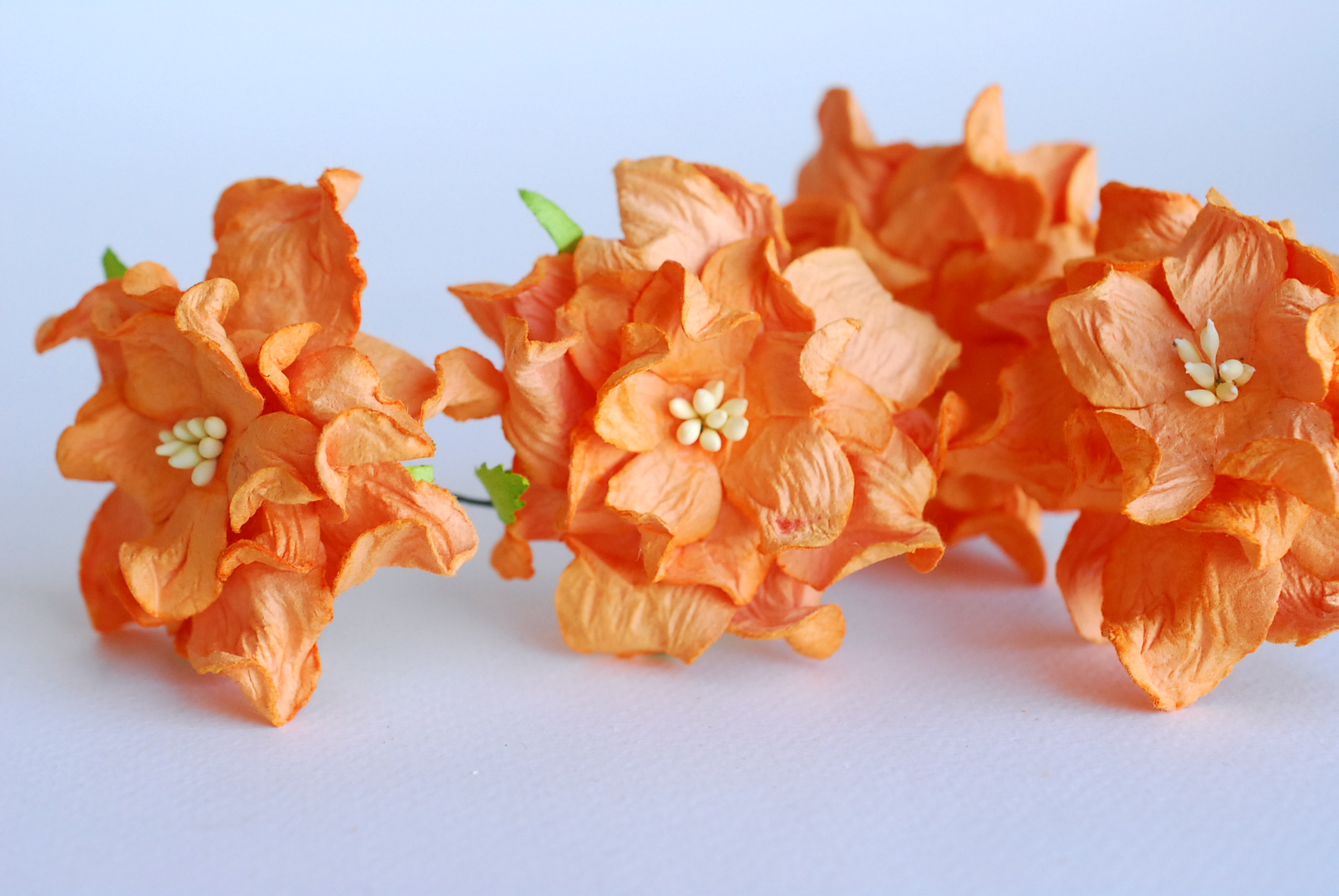 ดอกไม้กระดาษสา ราคาส่ง, ดอกการเดนเนียกระดาษสา ดอกไม้ประดิษฐ์ ตกแต่งงานแต่งงาน ประดิษฐ์ข้อมือเพื่อนเจ้าสาว ขนา่ด 5.5 cm., สำหรับของชำร่วย, งานแต่งงาน, ดอกไม้ทำข้อมือเจ้าสาว สีส้ม จำนวน 25 ดอก Paper flower,25 Pieces mulberry gardenia flowers supplies