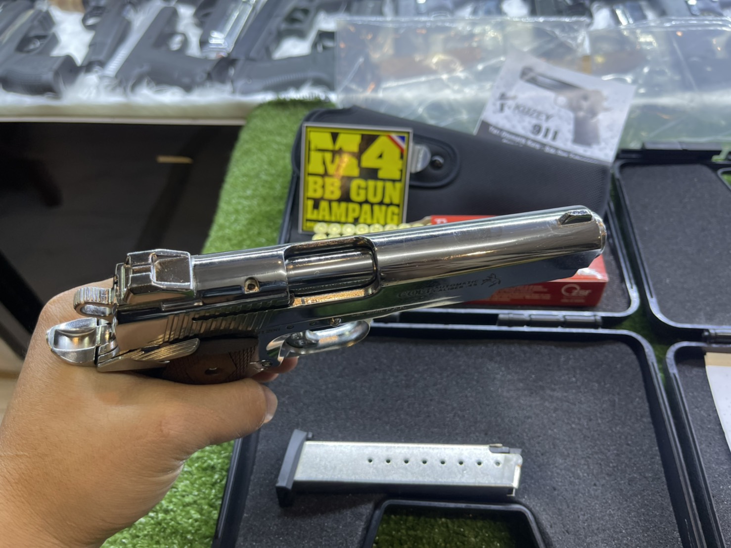 KUZEY M1911 ลาย Government ลำกล้อง 5" เงินเงา