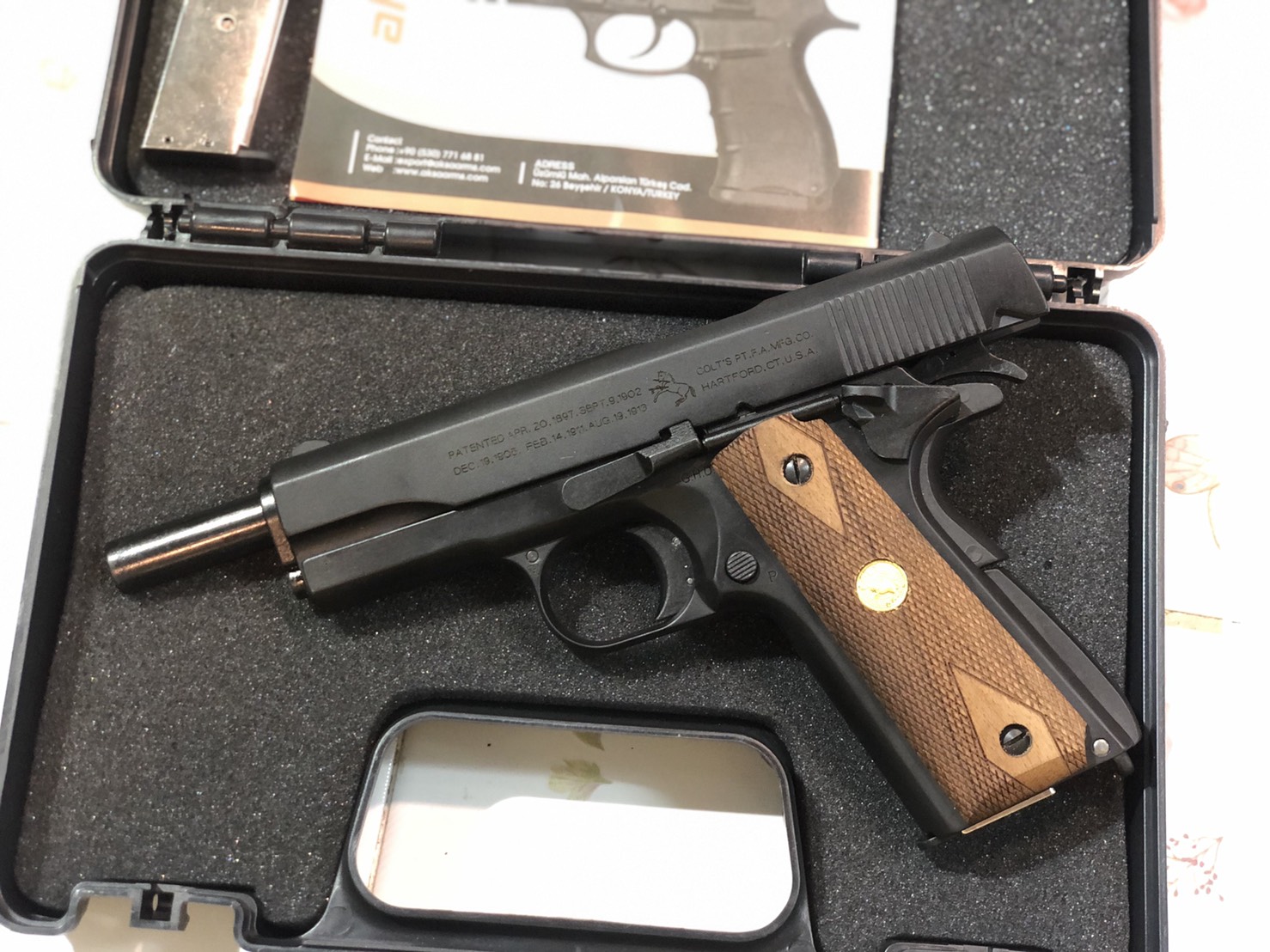 AKSA COLT 1911 ลาย 100 ปี สีดำ