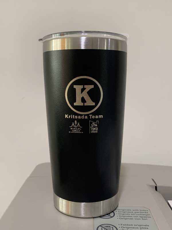 สลักโลโก้บริษัท เลเซอร์โลโก้บริษัท 2 จุด