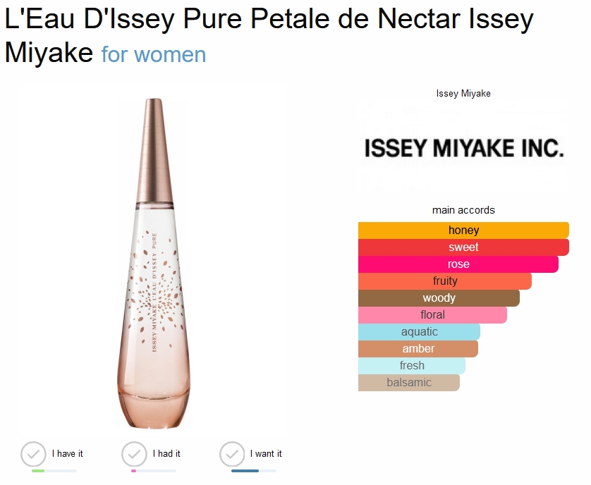 ISSEY MIYAKE L'Eau d'Issey Pure Petale De Nectar EDT แบ่งขาย