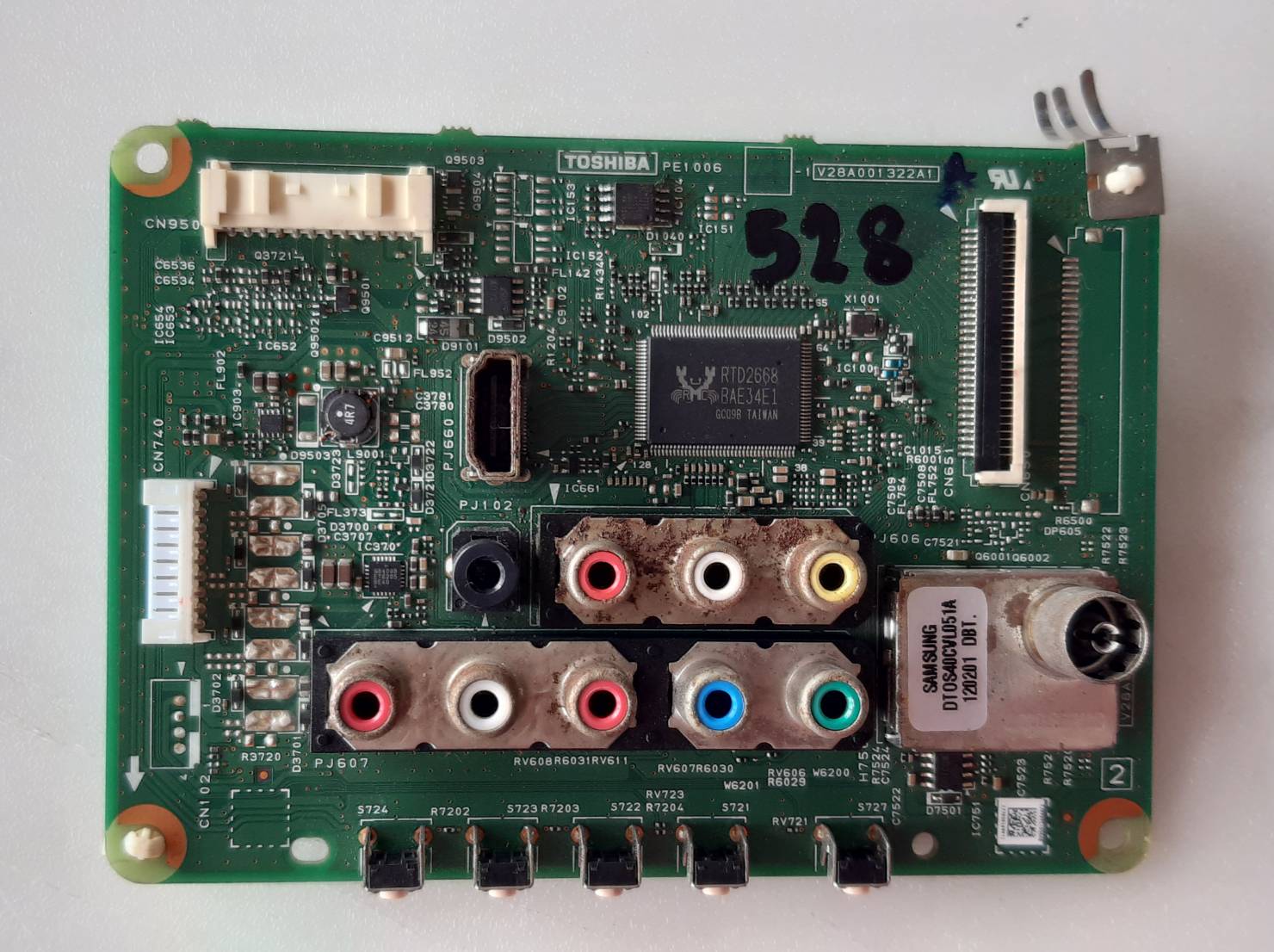อันที่ 528 TOSHIBA 24HV10T ซีสเตร็ม V28A001322A0 ดีเทสแล้ว 30Pin พับ