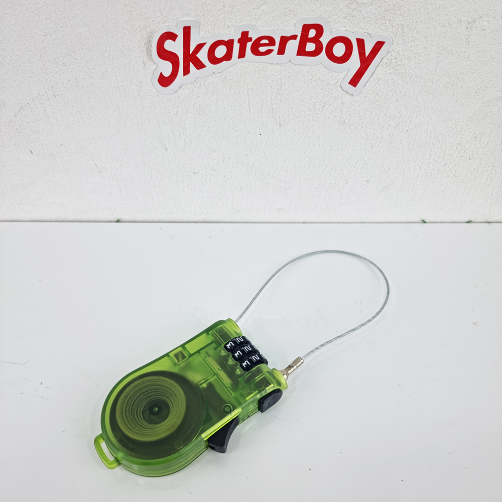 [0101] ลวดสลิง ล็อคกันขโมย ใส่รหัส3ตัว อุ่นใจเมื่อไกลบอร์ด มีให้เลือก 5สี