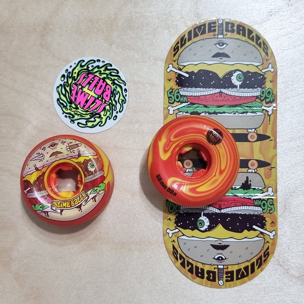 [0315] ล้อ Slime Balls 56mm แข็ง 97A 99A รุ่น SantaCruz, Vomits, berger