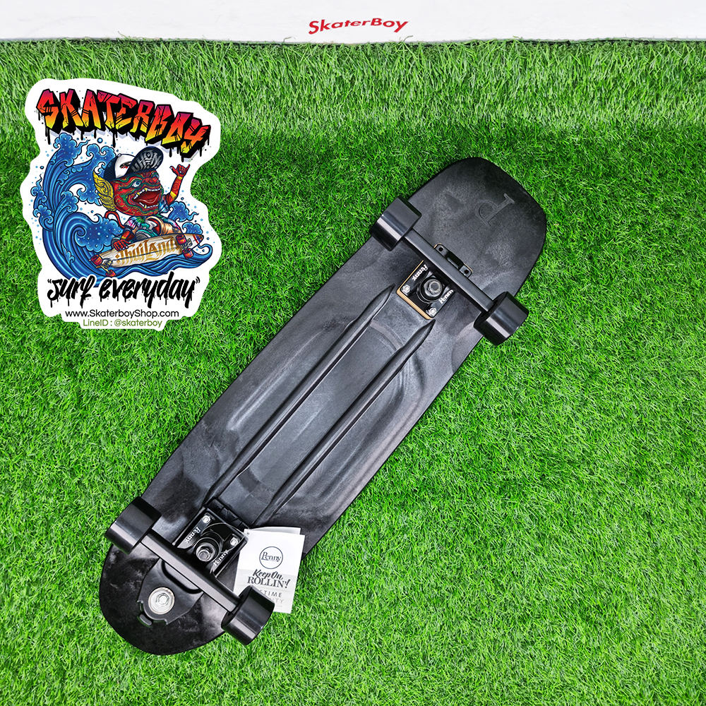 0202 สเก็ตบอร์ด Penny 32" street cruiser แปลง surfskate ใส่ Waterborne หลังไม้ Street surf skateboard