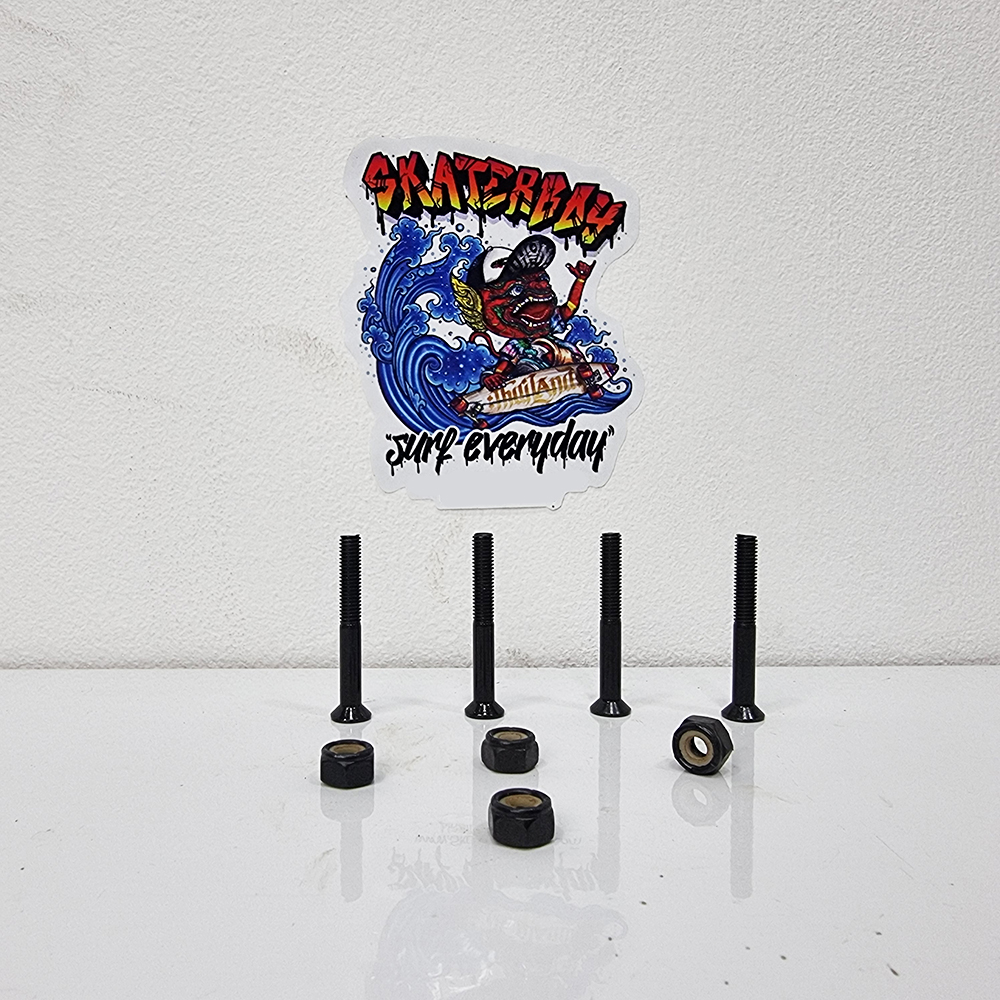 [0309] Black truck mounting nuts, length 25 27 28 30 35 40 53 mm, male and female, 1 pair, exactly for skateboard models.