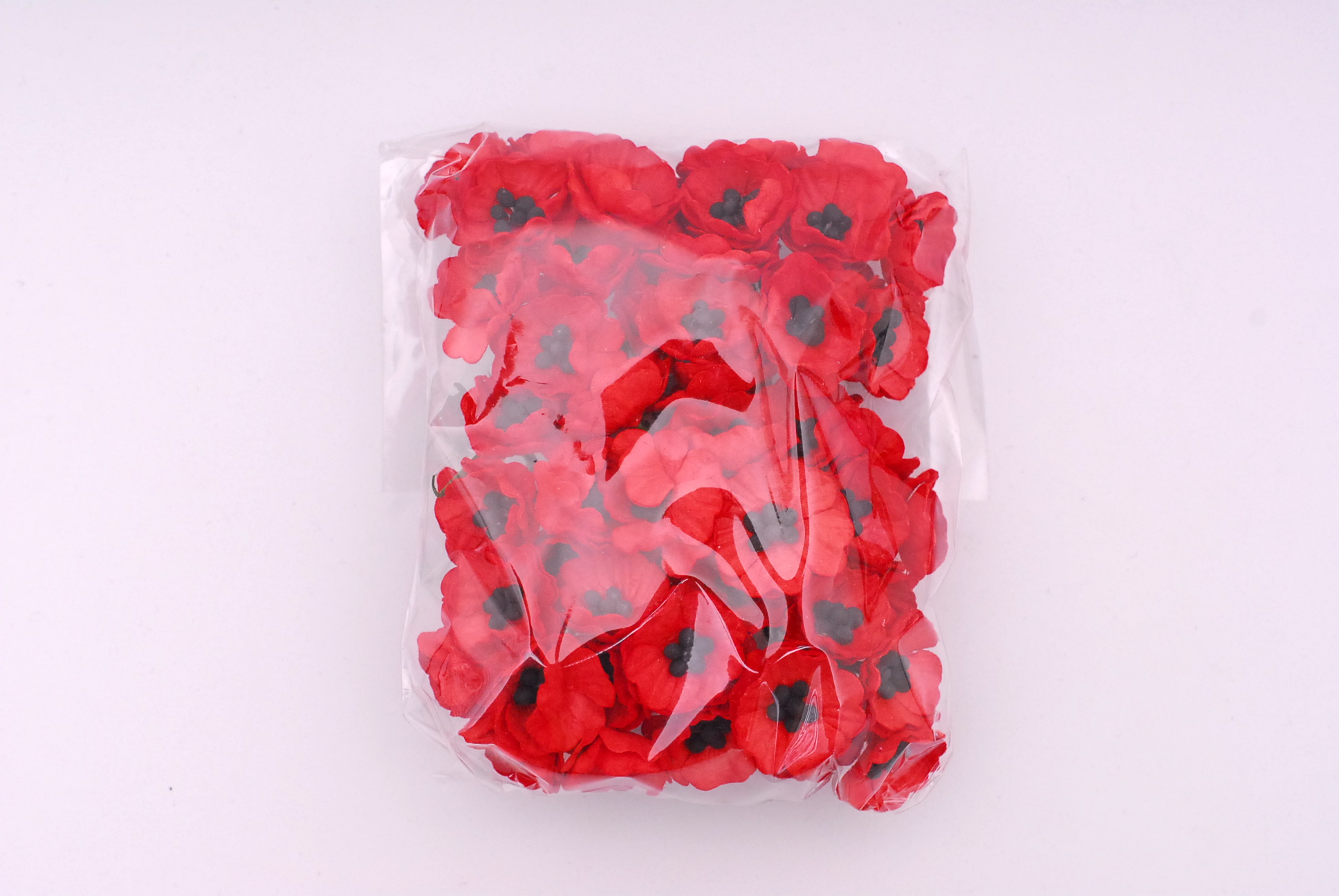 ดอกไม้กระดาษสา ดอกไม้กระดาษสา จตุจักร งานประดิษฐ์ ดอกไม้ทำข้อมือเพื่อนเจ้าสาว แต่งงาน,Red Poppy, ดอกไม้กระดาษ poppy สีแดง Red colorขนาด 2.00 cm. สำเนา