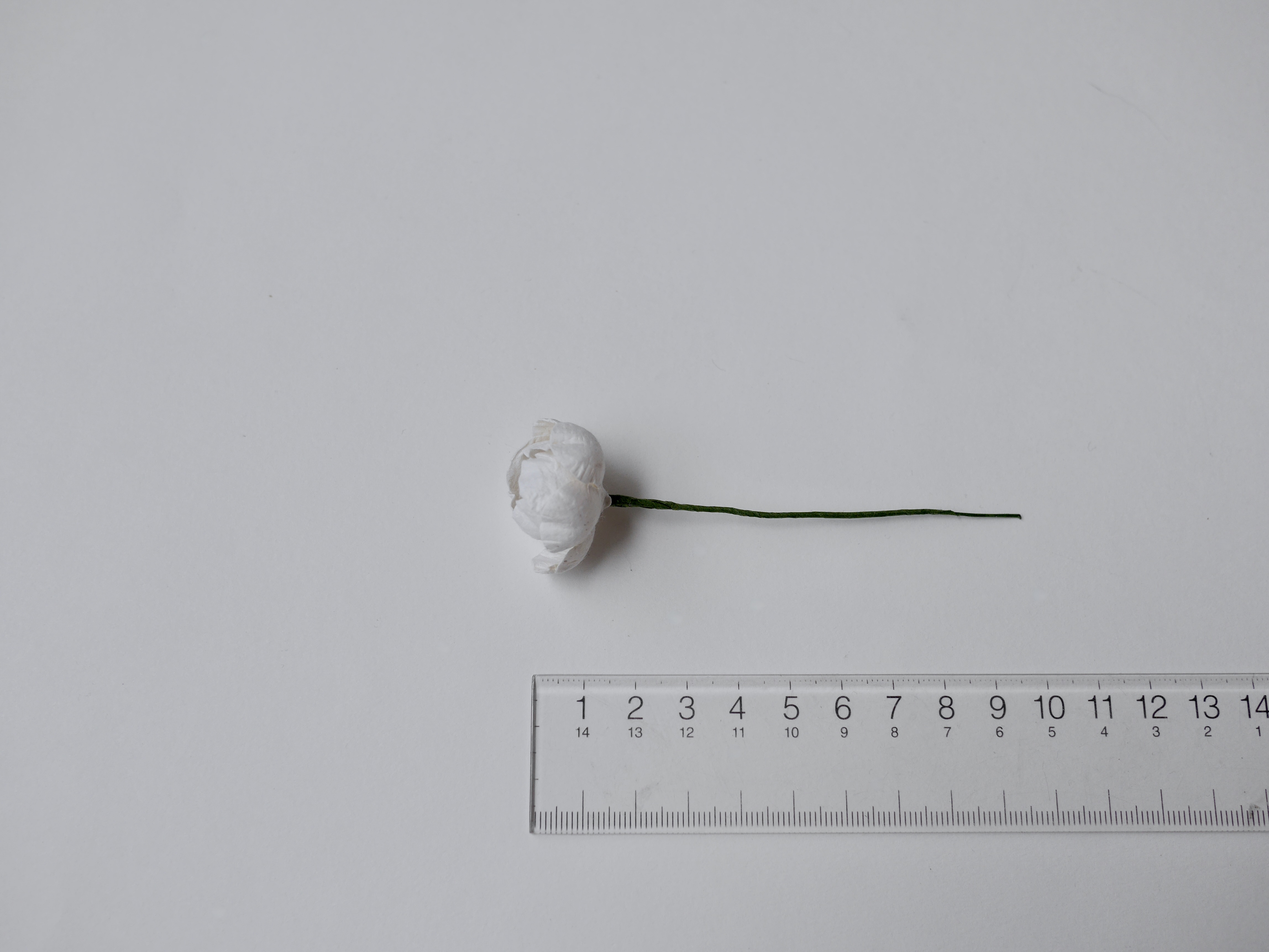 ดอกกุหลาบกระดาษสา peony ดอกไม้กระดาษสาราคาส่ง, ดอกไม้กระดาษ,ดอกไม้ประดิษฐ์ สำหรับตกแต่งของชำร่วย งานแต่งงาน ดอกกุหลาบกลม peony ขนาด 3.5 cm. จำนวน 25 ดอก, สีขาว เกสรสีดำ Paper Flowers, Peony flowers supplies size 3.5cm./ 25 pieces, handmade flower