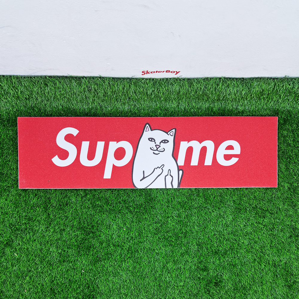 [0304] สติ๊กเกอร์กระดาษทราย 83x24cm ลายแมวขาว ขายโดยแมวส้ม