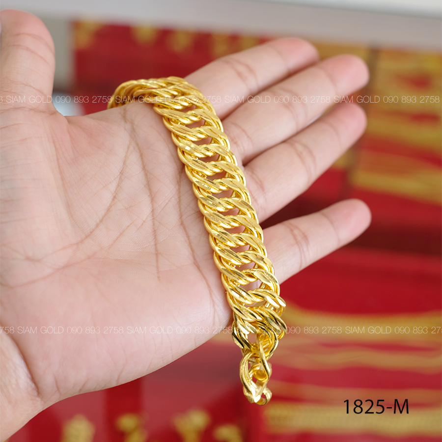 (M) ข้อมือเลสก้างปลาคู่ตัดลาย 10 บ.
