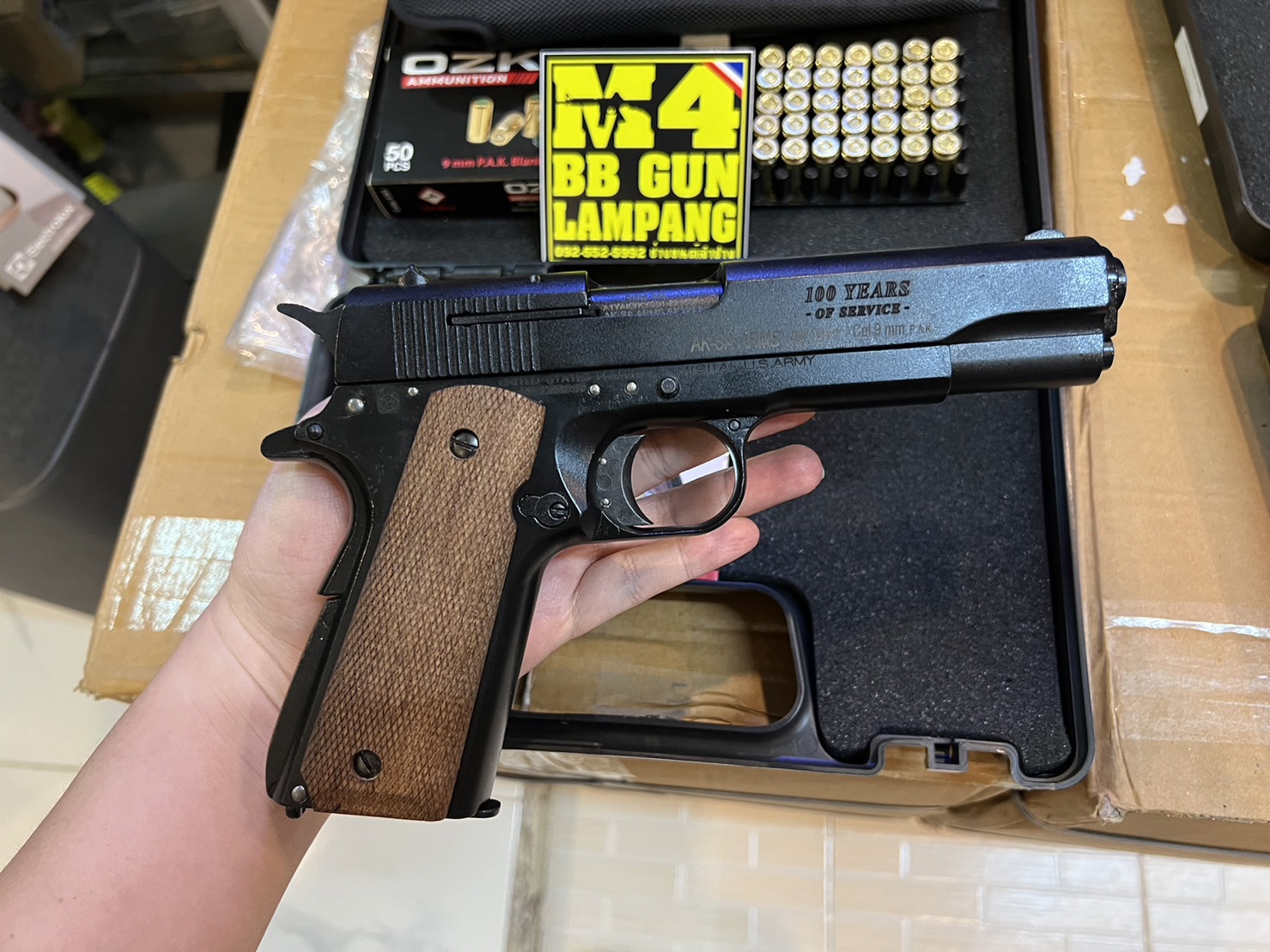 AKSA COLT 1911 ลาย 100 ปี สีดำ