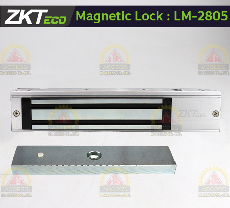 Magnetic Lock 600lbs. ยี่ห้อ ZKTeco รุ่น LM-2805 พร้อม LZ Bracket