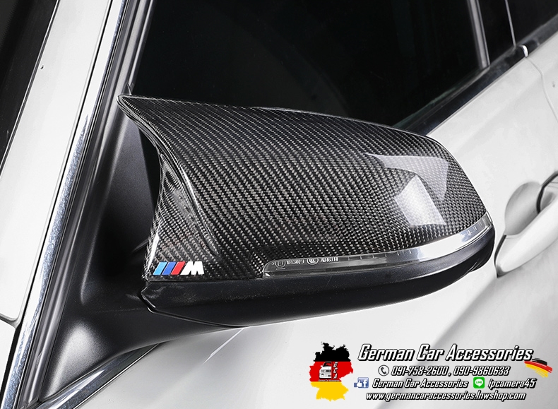 กรอบกระจก Carbon BMW F10 LCI ทรงM Logo M (แบบเปลี่ยน)