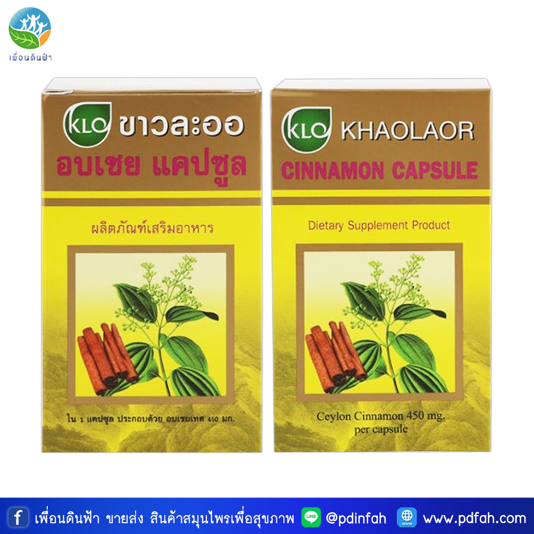 B11 ขาวละออ อบเชยชนิดแคปซูล 100 แคปซูล KHAOLAOR CINNAMON 100 CAPSULES