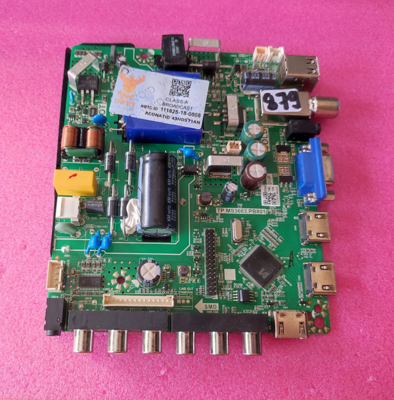 อันที่ 879 ACONATIC AN 43HD511AN ซีสเตร็ม TP.MS3663.PB801 ดีเทสแล้ว