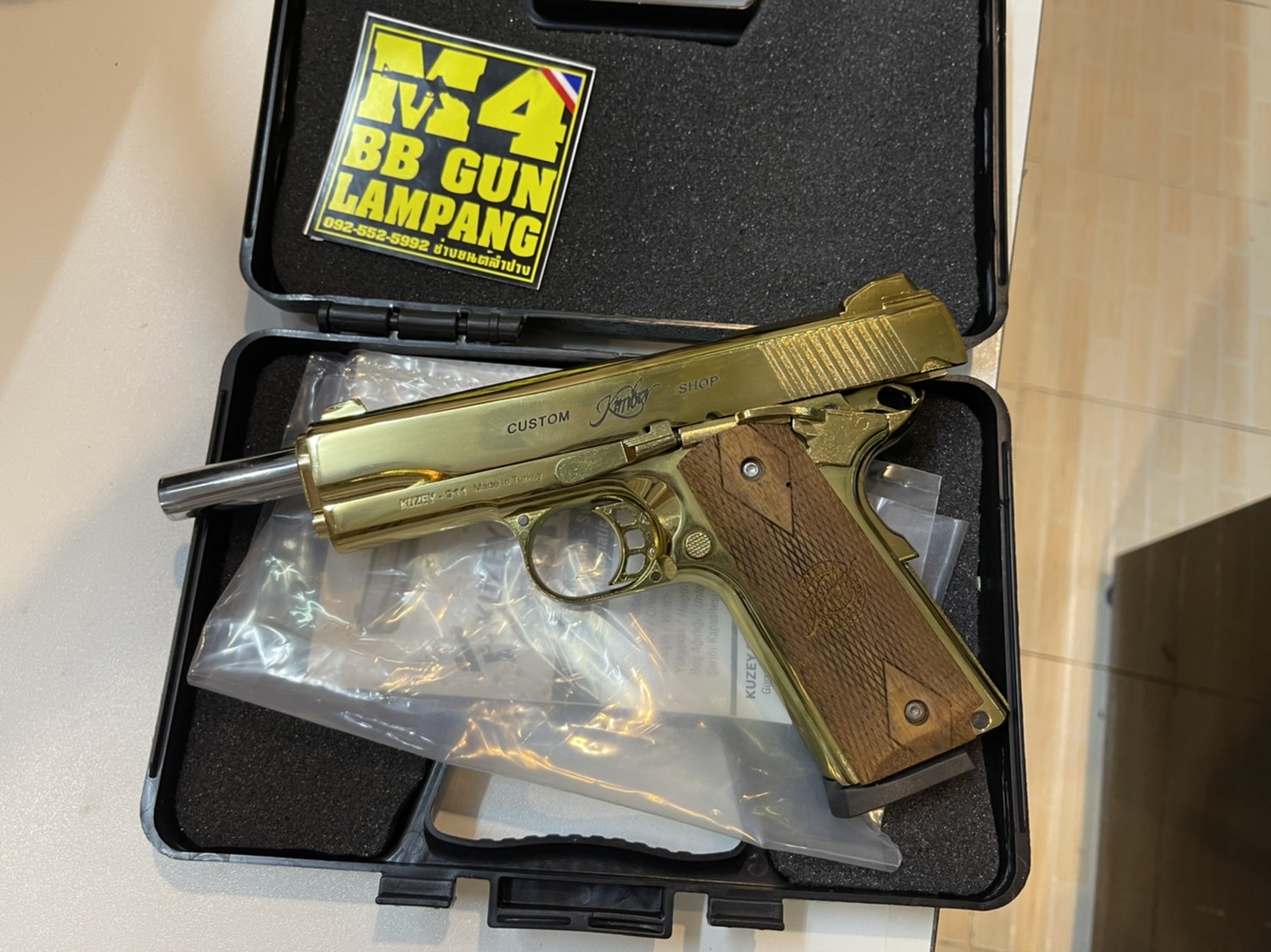 KUZEY M1911 ลาย KIMBER SHOP ลำกล้อง 5" สีทอง