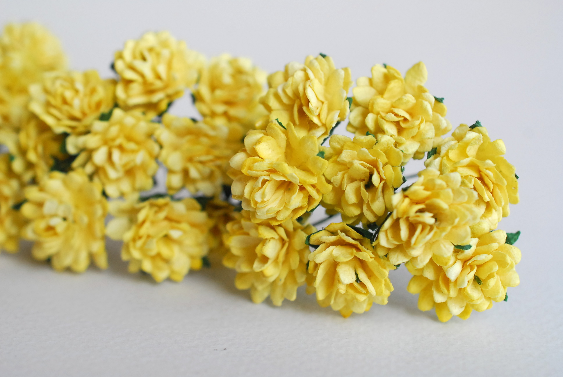 ดอกไม้ประดิษฐ์, ดอกไม้กระดาษสา, ดอก gypsophila, ดอกยิปโซ งานประดิษฐ์ตกแต่งของชำร่วย, ดอกไาด 1.5 cmม้ทำพานพุ่ม,พานพวงมาลัย, พานรับไหว้, ขันหมาก. สีเหลือง