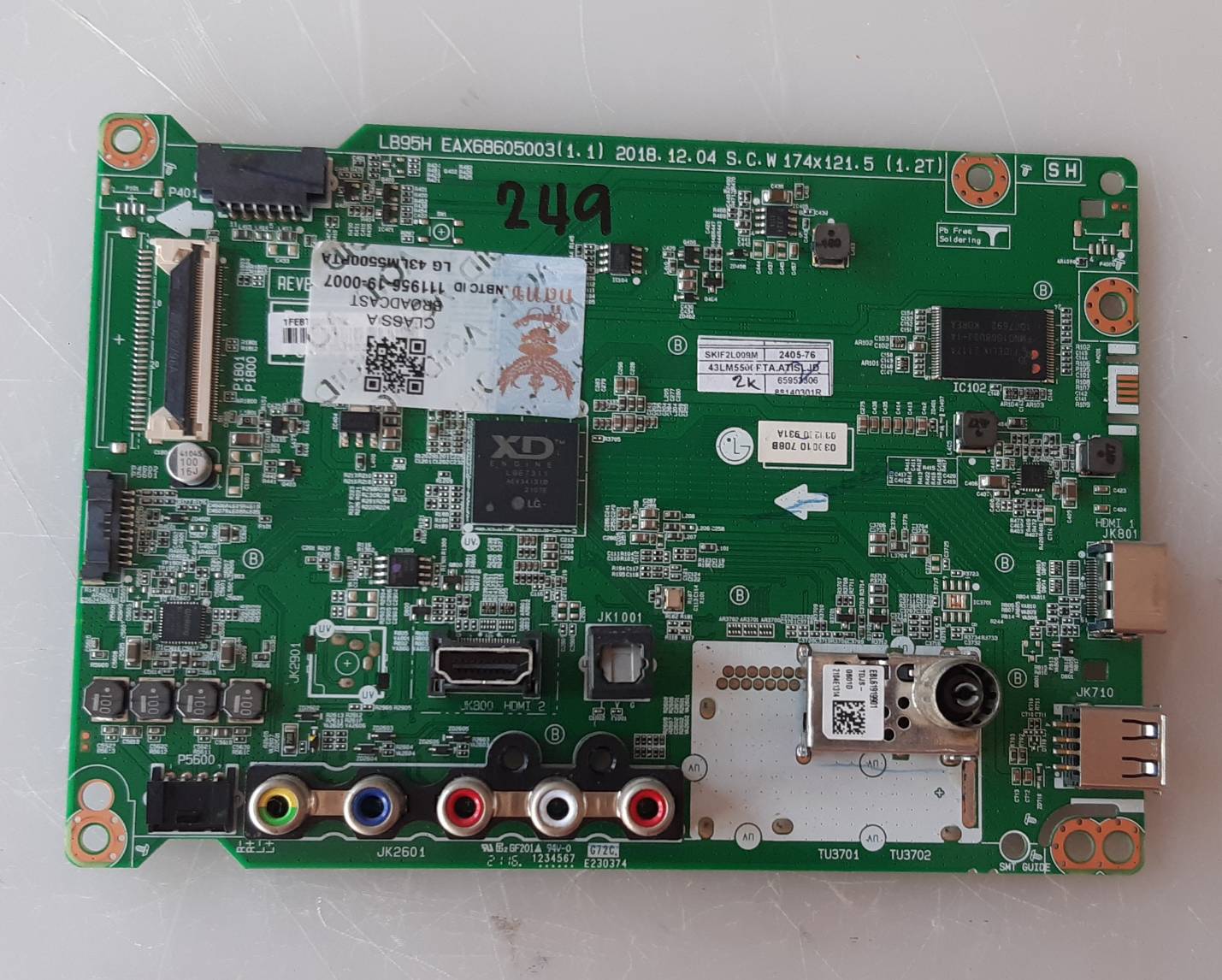 อันที่ 249 LG 43LM5500PTA ซีสเตร็ม EAX68605003 ดีเทสแล้ว