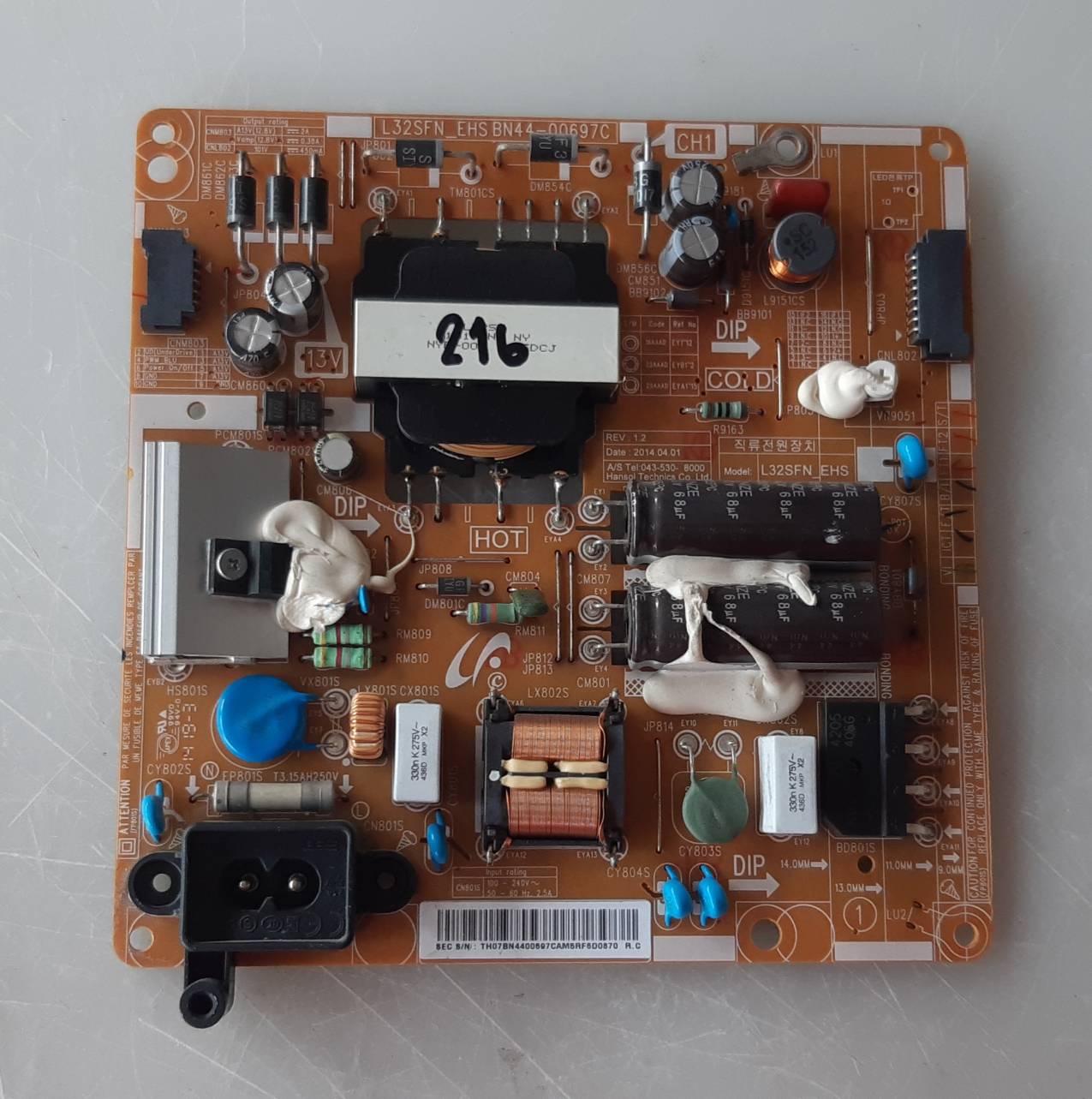อันที่ 216 Samsung UA32H5100AK ซัฟฟลาย BN44-00697C ดี