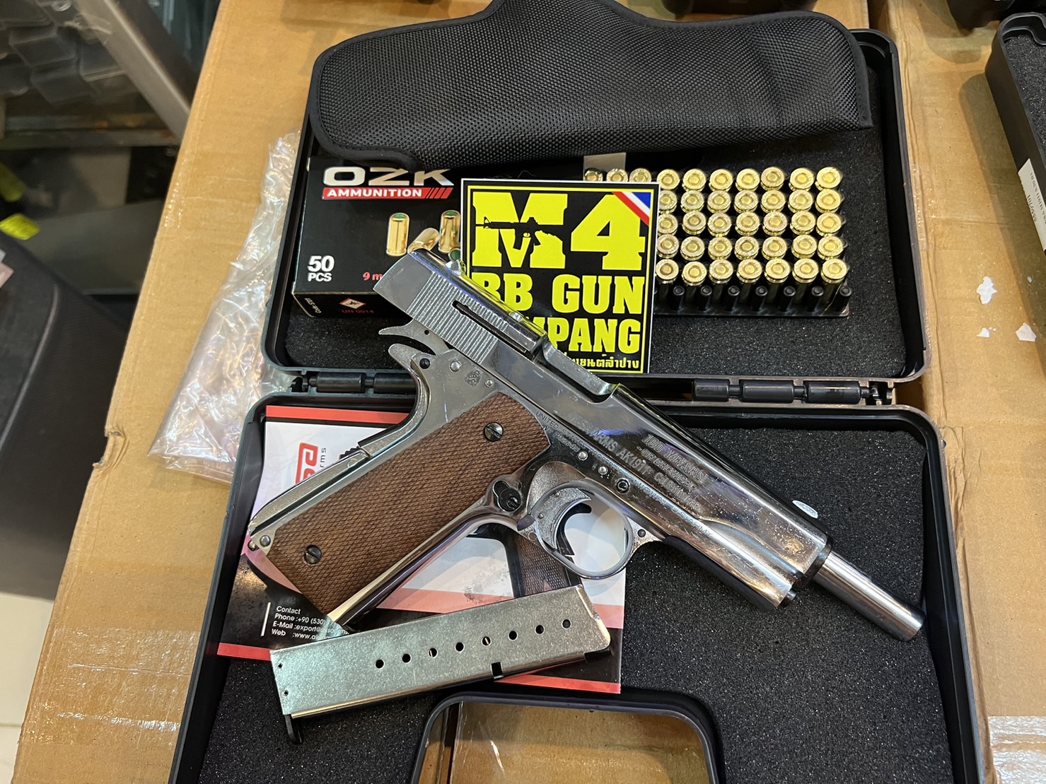 AKSA COLT 1911 ลาย 100 ปี สีเงินเงา