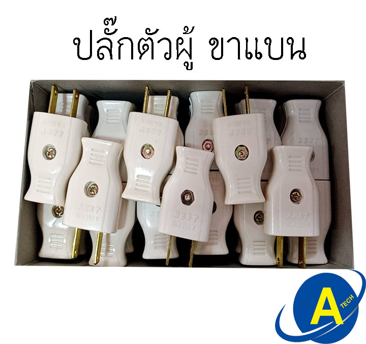 ปลั๊กเสียบ2 ขาตัวผู้ ขาแบน