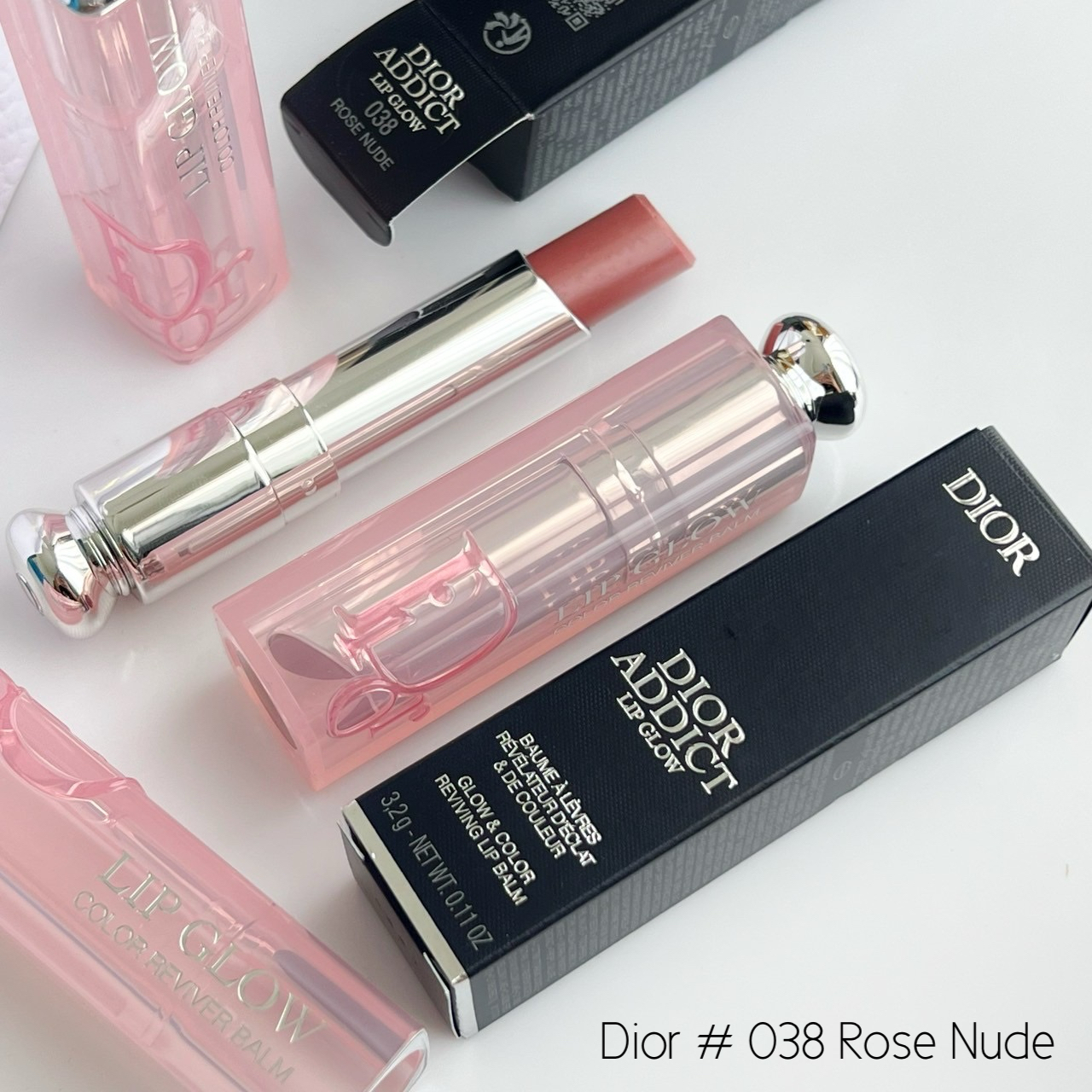 ลิปสติก Dior Addict Lip Glow 3.2g # 038 Rose nude