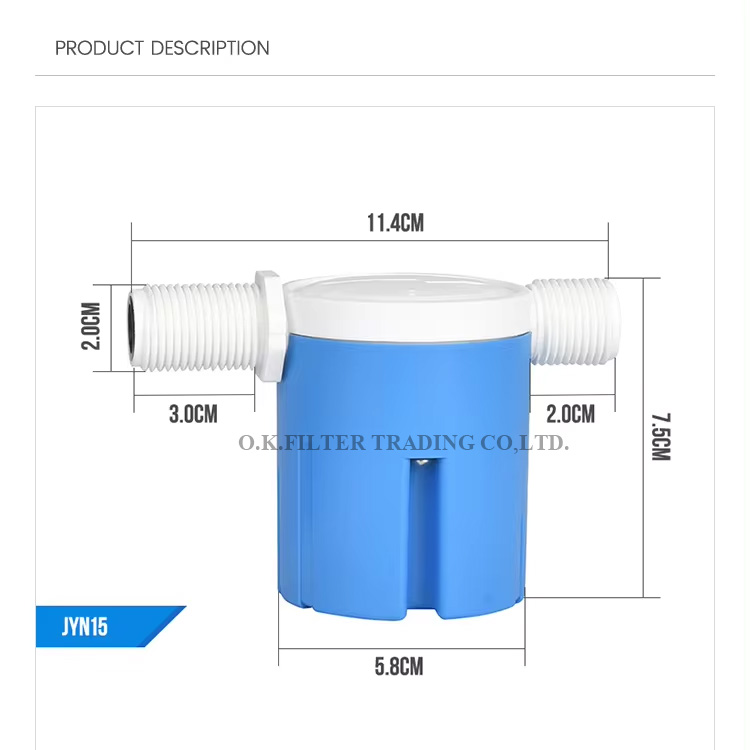 วาล์วควบคุมระดับน้ำอัตโนมัติ 1/2 นิ้ว (4 หุน) JUNY