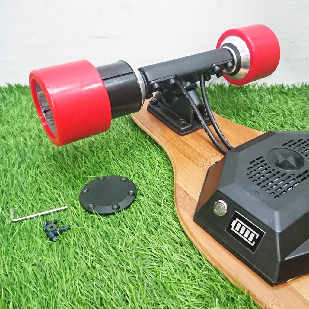 [0502] ล้อมอเตอร์ สเก็ตบอร์ดไฟฟ้า V3 ขนาด 75/90mm รองรับแบต 24/36V ยางหนา เปลี่ยนยางได้ ทน