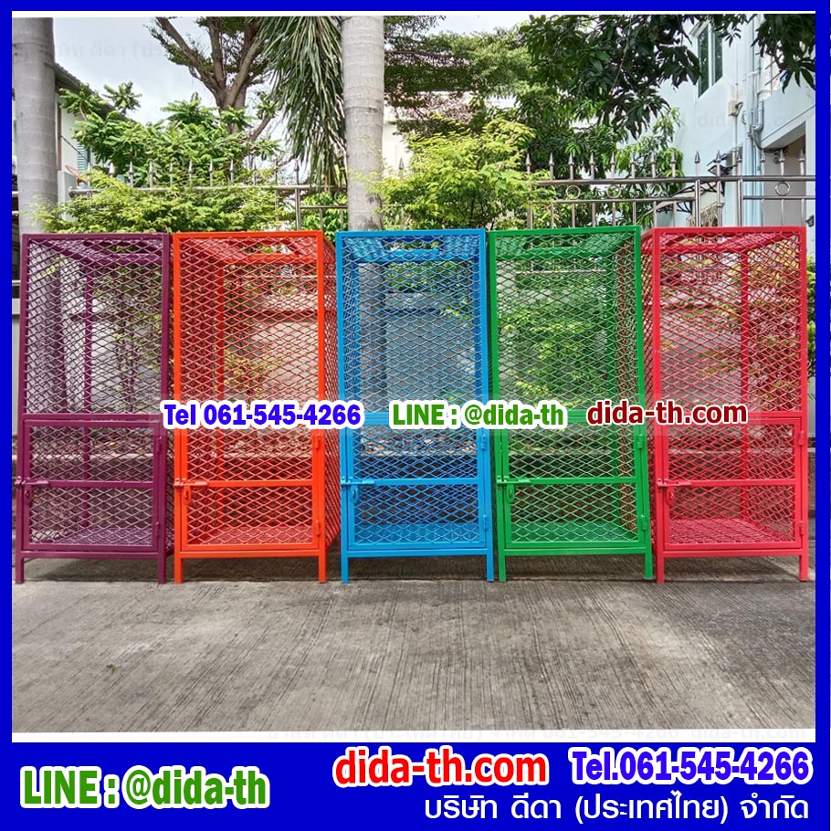 ตะแกรงทิ้งขยะขนาดใหญ่แบบมีประตู