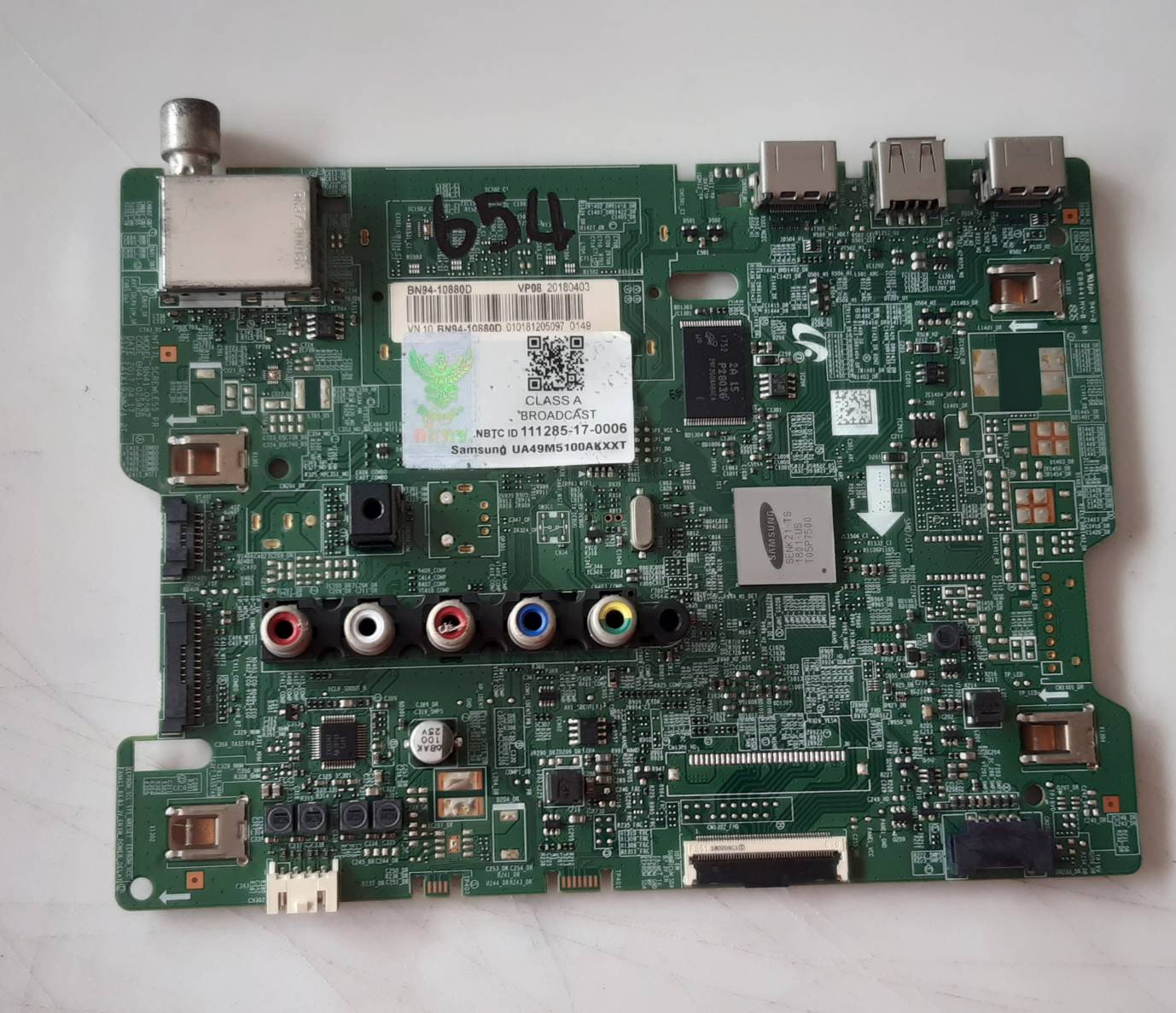 อันที่ 654 Samsung UA49M5100AK ซีสเตร็ม BN41-02582B BN94-10880D ดีเทสแล้ว