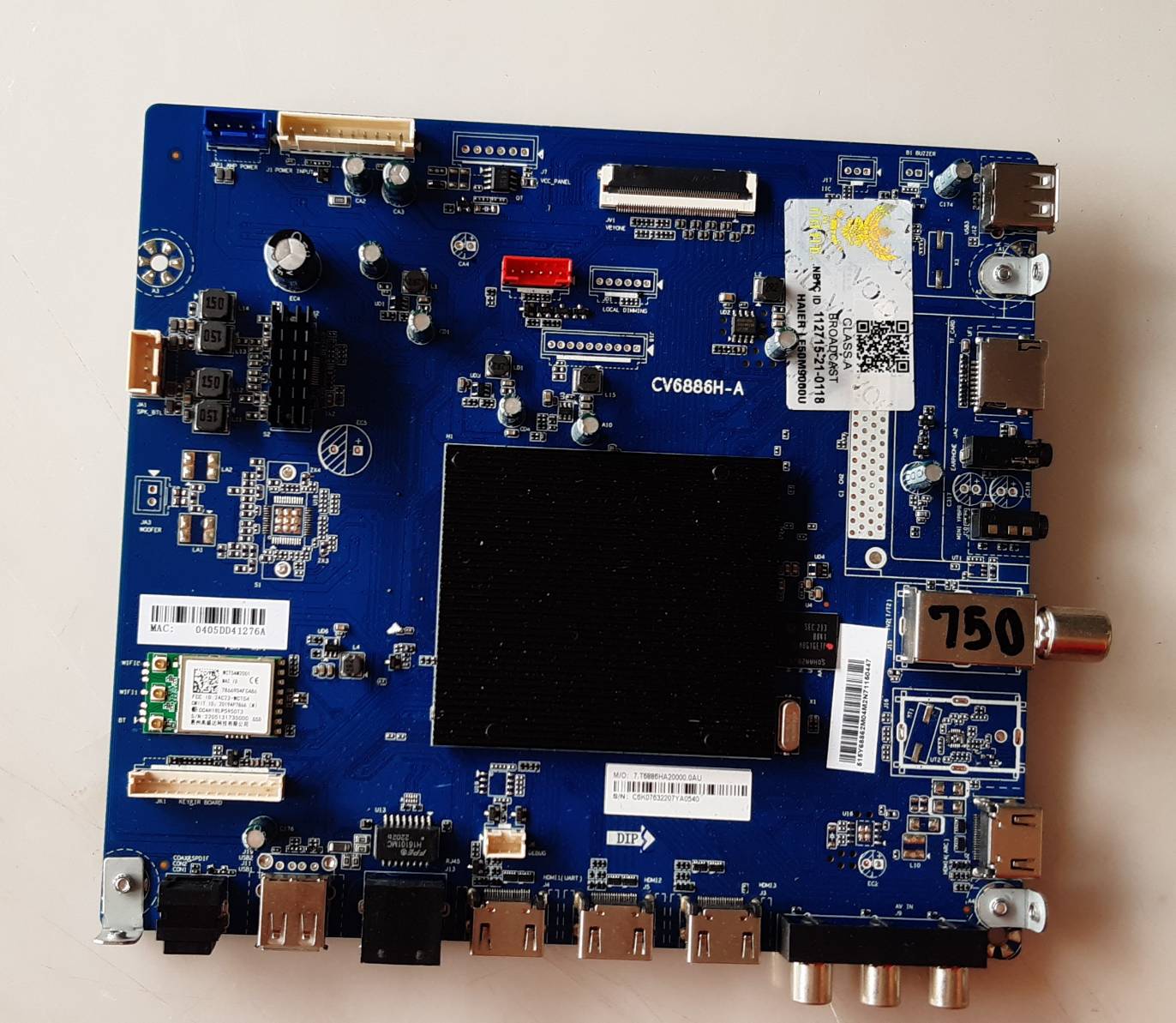 อันที่ 750 Haier LE50M9000UA ซีสเตร็ม CV6886H-A ดีเทสแล้ว