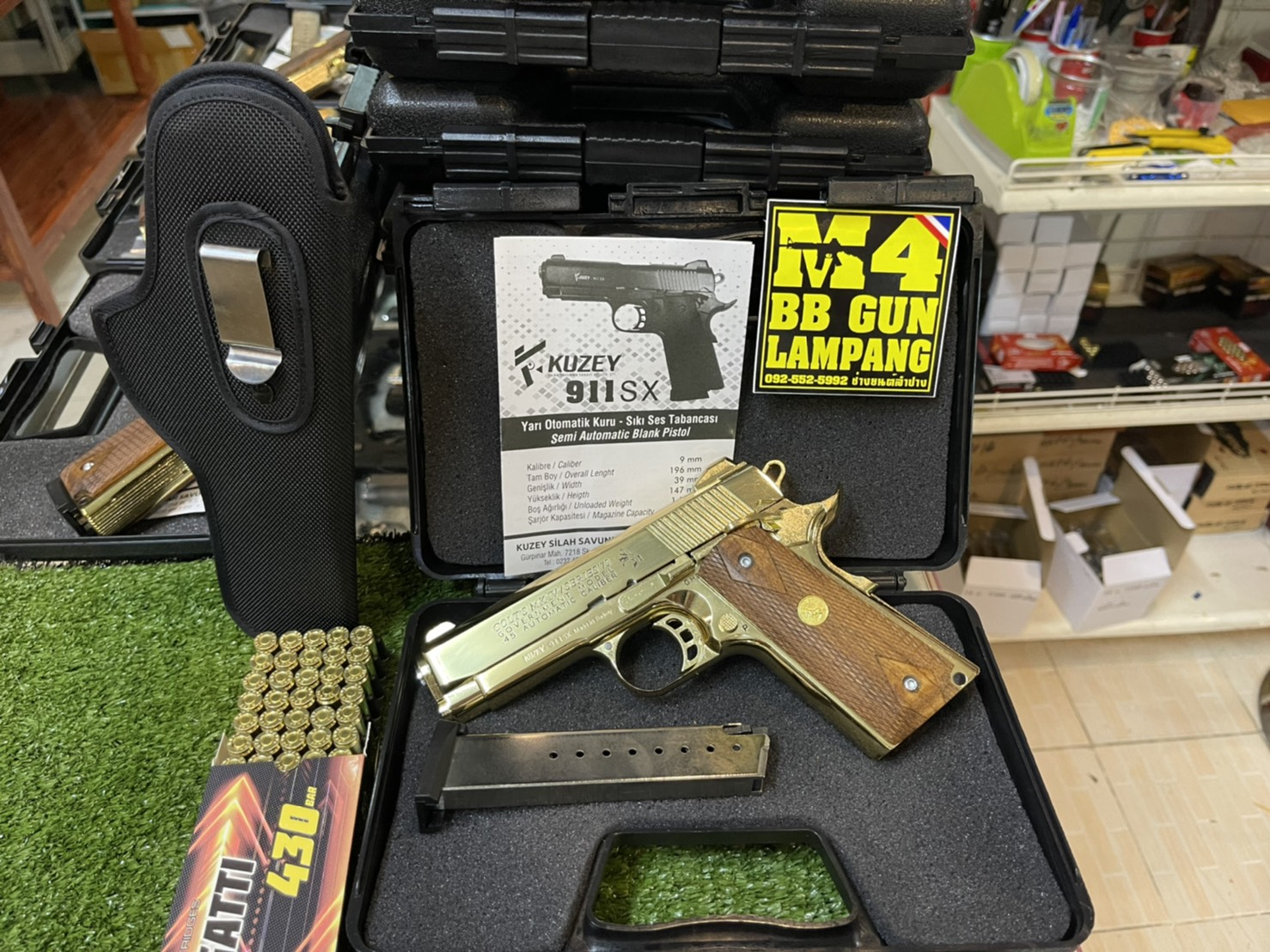 KUZEY M1911 ลาย Series 70 ลำกล้อง 4" ทอง