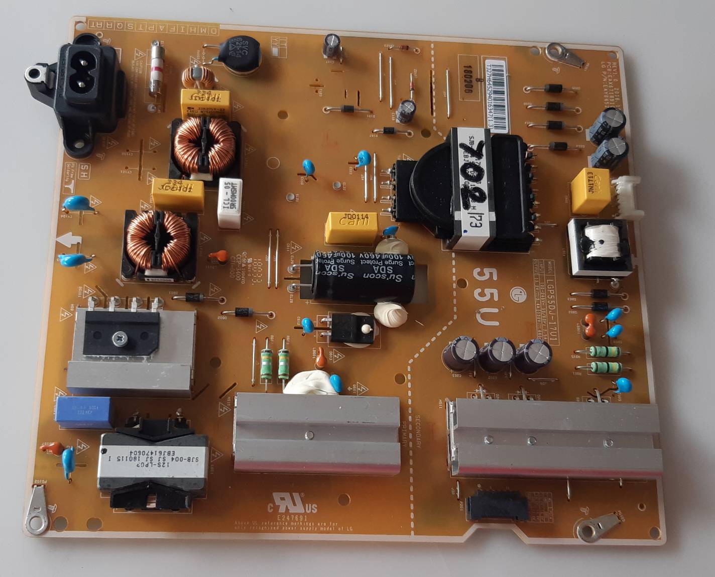 อันที่ 702 LG 55UJ630T ซัฟฟลาย EAY64529401 EAX67189101(1.4) LGP55DJ-17U1 ดีเทสแล้ว