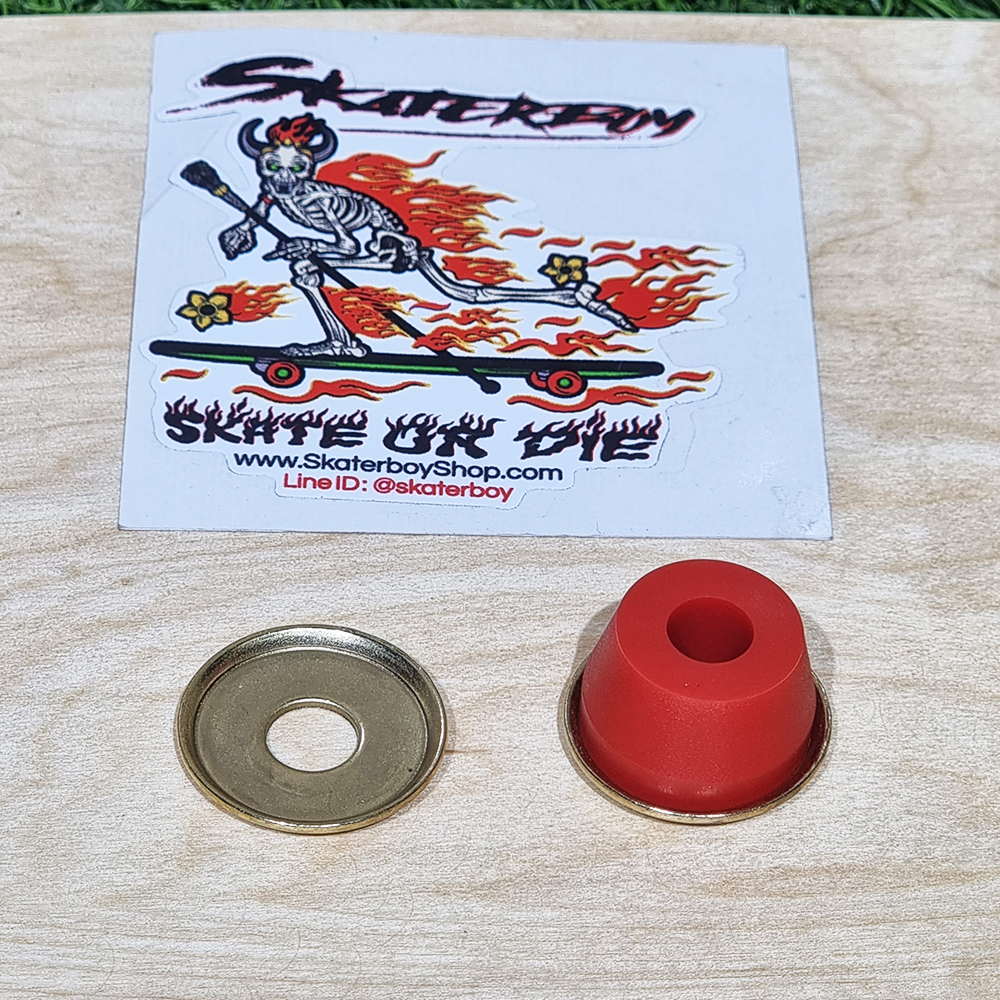 [0312] ชามแต่งรองบูชชิ่ง สเก็ตบอร์ด หัวบาน แก้ยางปริ้น ชุบสีอโนไดซ์ โคน บาเรล