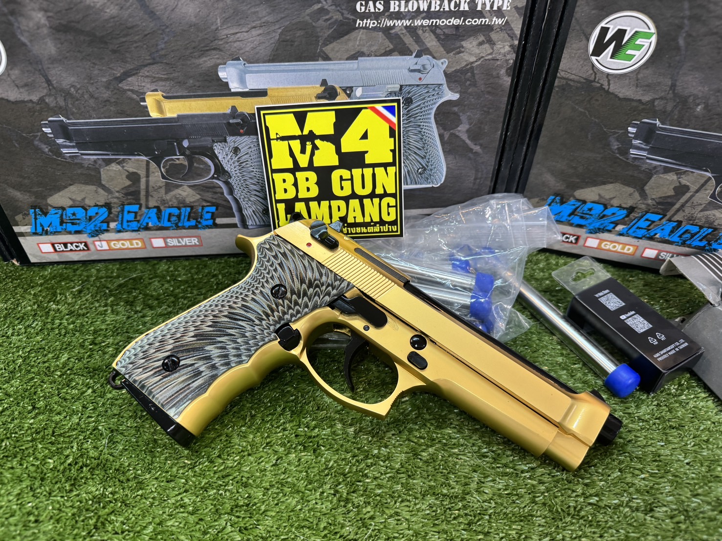 WE M92 EAGLE Full Auto GBB (Gold)