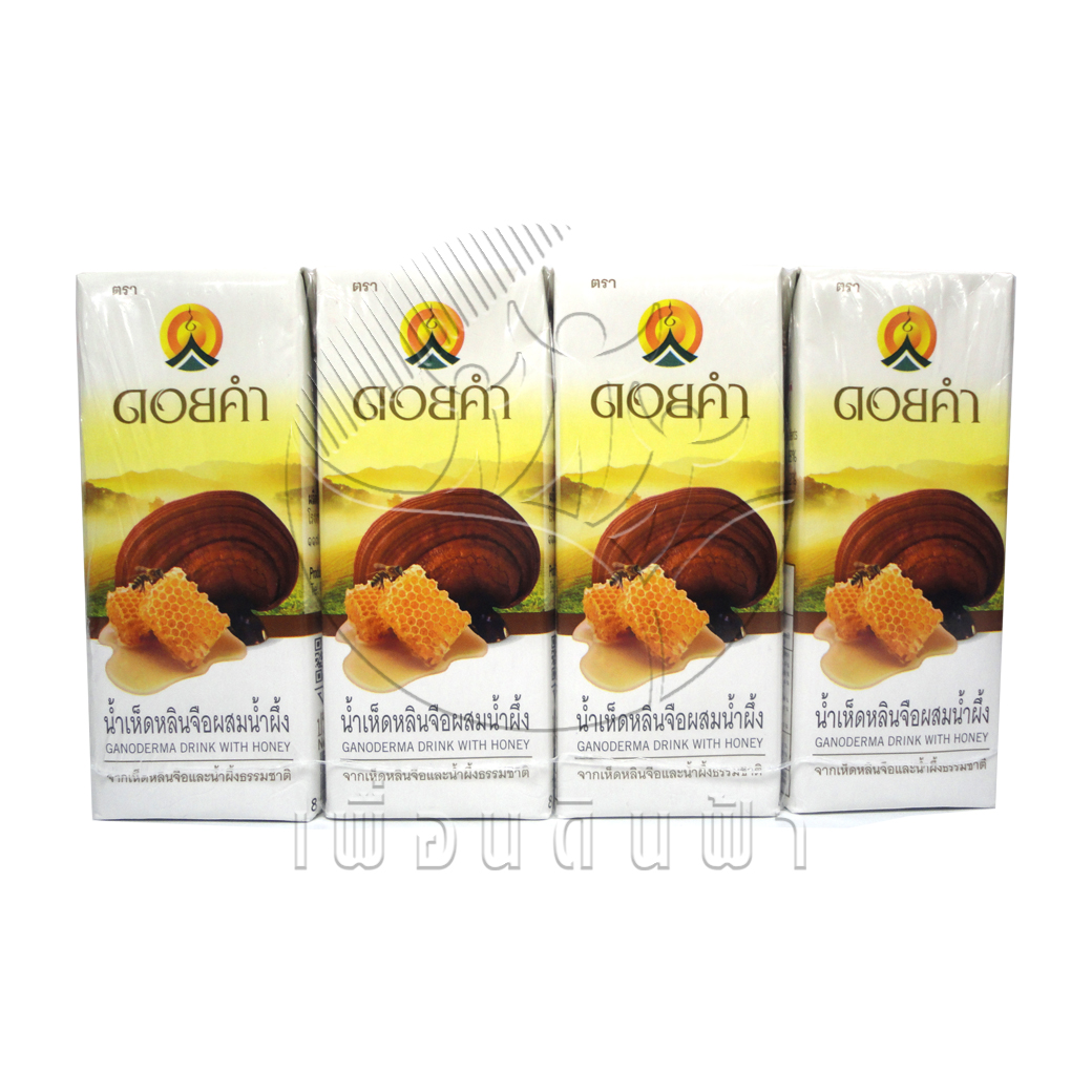 E21 ดอยคำ น้ำเห็ดหลินจือผสมน้ำผึ้ง พร้อมดื่ม 200ml. (แพ็ค4กล่อง)